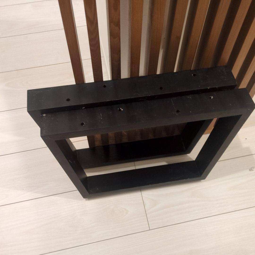 【引き取り/着払い限定】ガラス天板付き プラットフォームベンチ　ネルソンベンチ風