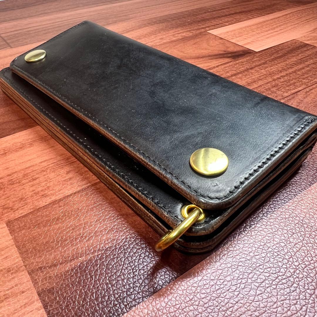 【トラッカーウォレット ロング3層】クロムエクセル ゴールド　universal