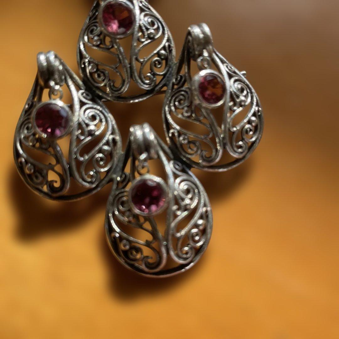 山田礼子作品　フィリグリー ティアドロップ ネックレス