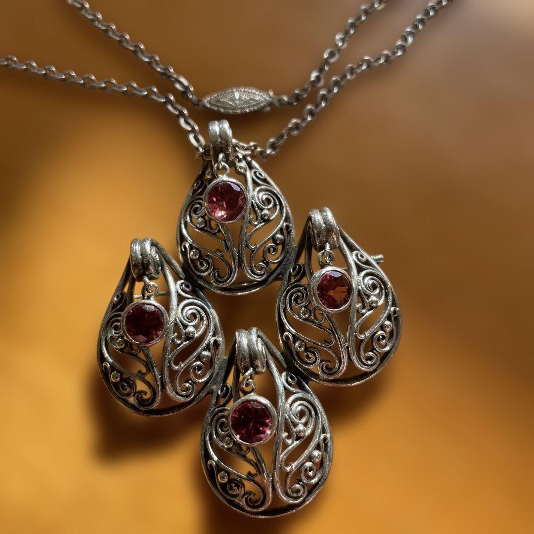 山田礼子作品　フィリグリー ティアドロップ ネックレス