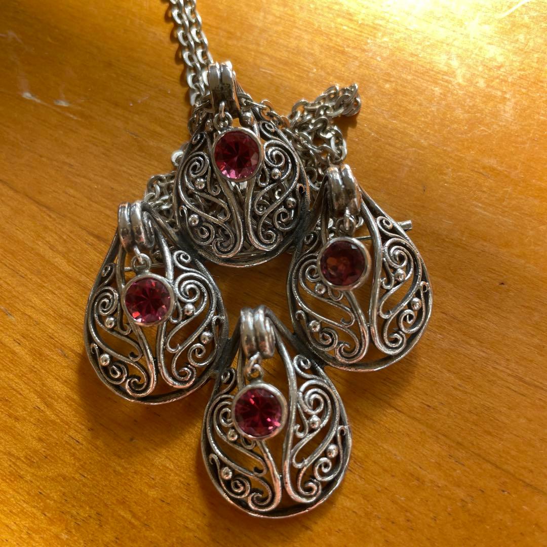 山田礼子作品　フィリグリー ティアドロップ ネックレス