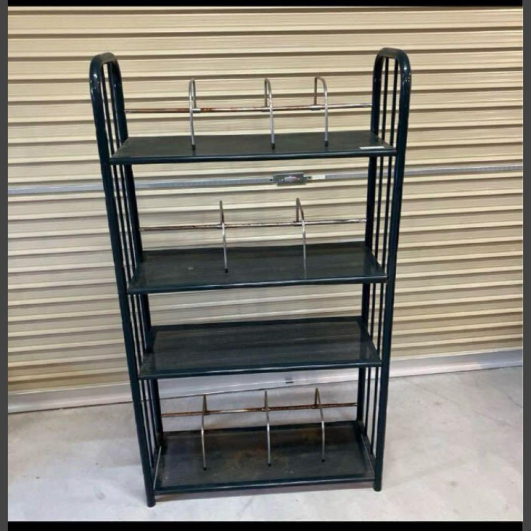 昭和レトロ インダストリアル オープンラック スチールラック 本棚 飾り棚古家具