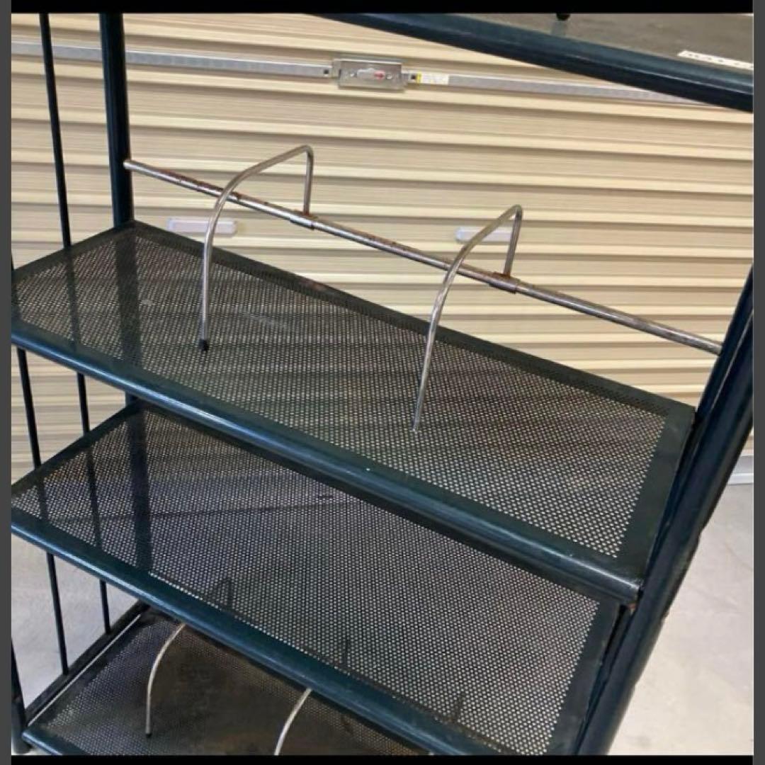 昭和レトロ インダストリアル オープンラック スチールラック 本棚 飾り棚古家具