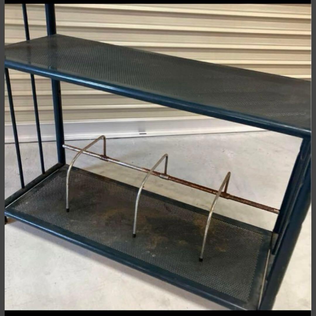 昭和レトロ インダストリアル オープンラック スチールラック 本棚 飾り棚古家具