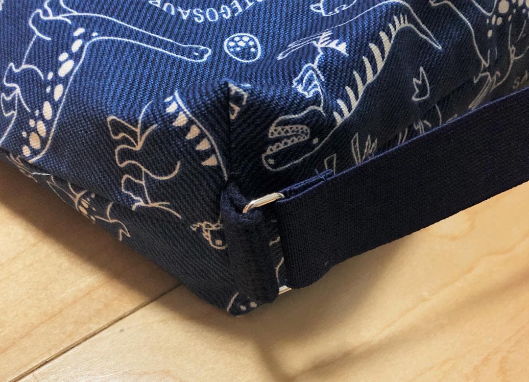 【オーダー品】　座布団カバー　ロボット　ネイビー　星　スター