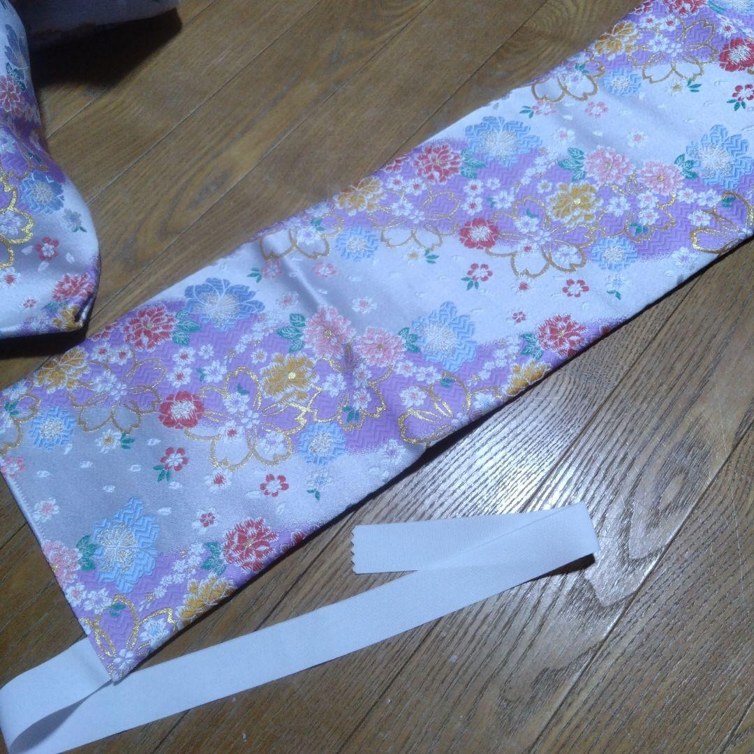 No.1未使用特大★上品銀紫グラデーション★作り帯