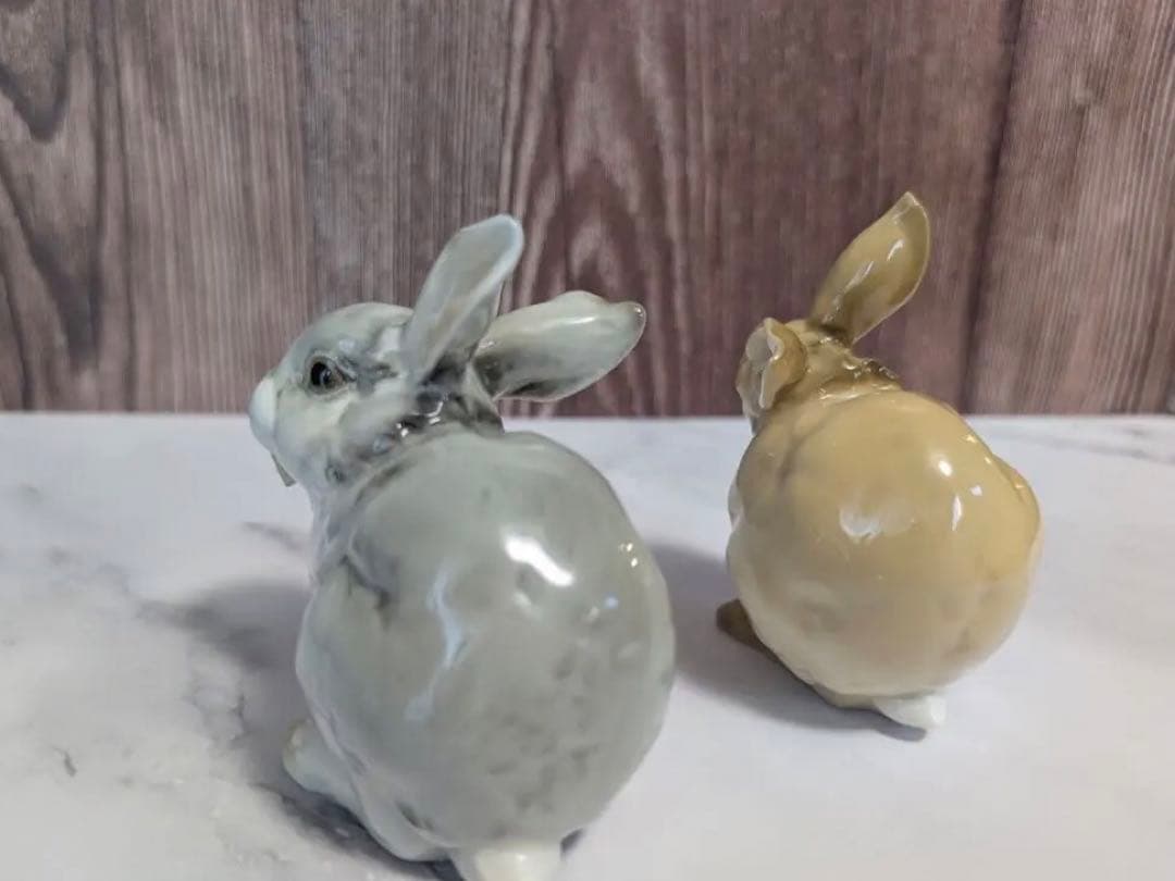 フッチェンロイター ヴィンテージ　うさぎの置物　2点セット