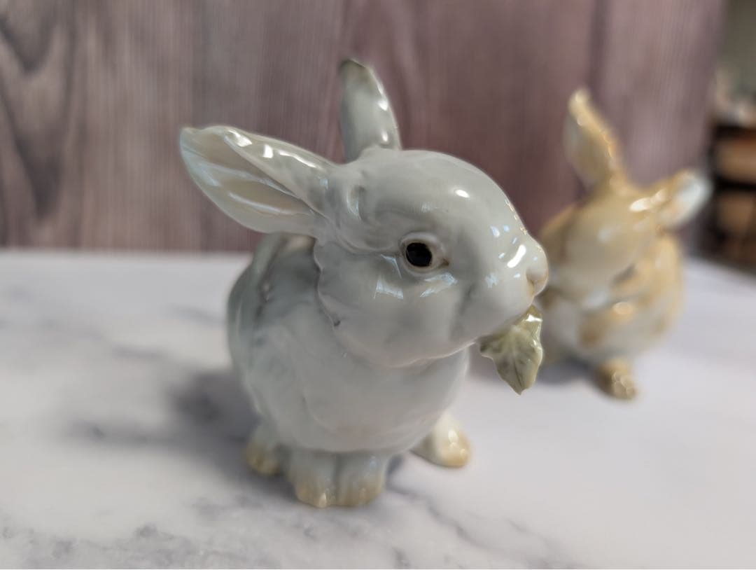 フッチェンロイター ヴィンテージ　うさぎの置物　2点セット