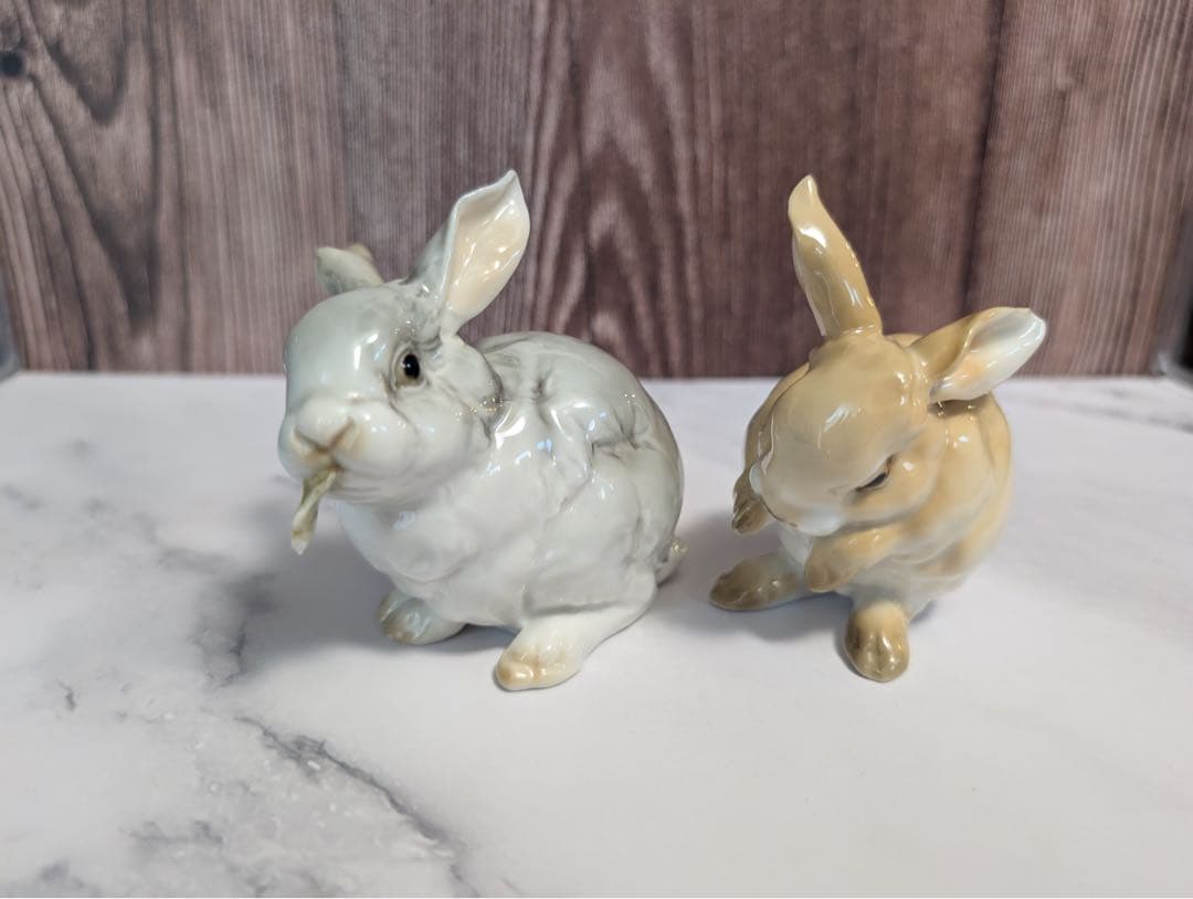 フッチェンロイター ヴィンテージ　うさぎの置物　2点セット