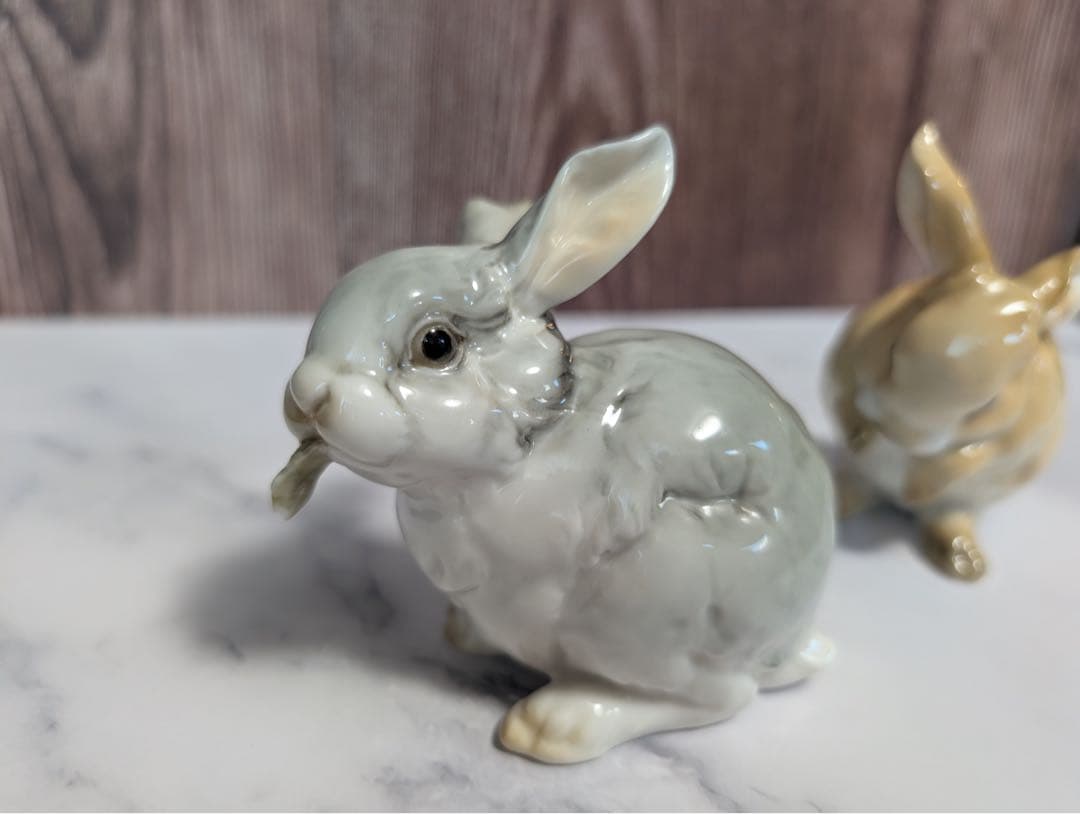 フッチェンロイター ヴィンテージ　うさぎの置物　2点セット