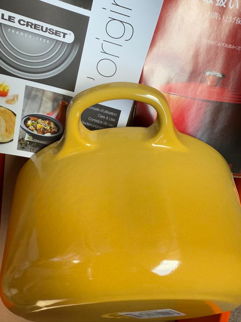 【新品】ル・クルーゼ　ココットロンド　18cmクインス　イエロー　両手鍋　鍋