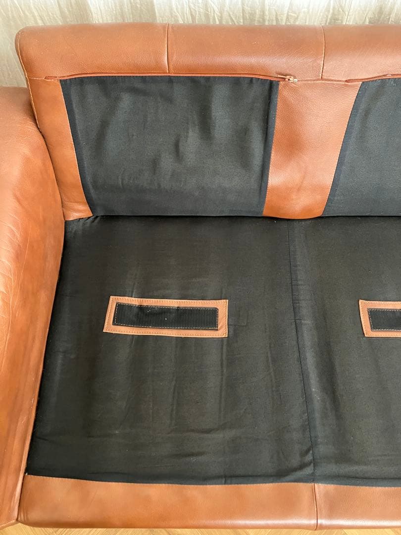 【送料込】unicoウニコ モルン レザーソファ3人掛け