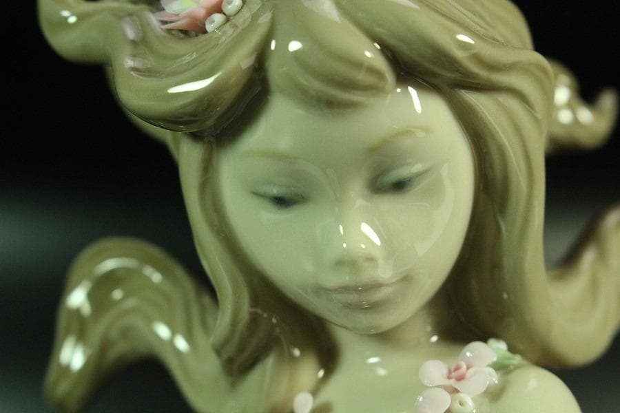 リヤドロ LLADRO 人魚 マーメイド 陶製 置物 美品(K-XA953)