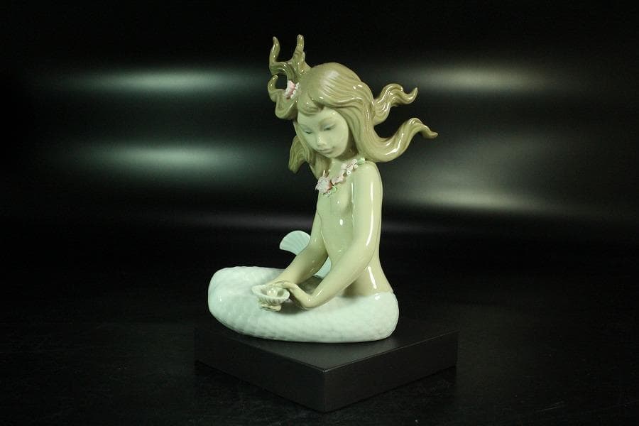 リヤドロ LLADRO 人魚 マーメイド 陶製 置物 美品(K-XA953)