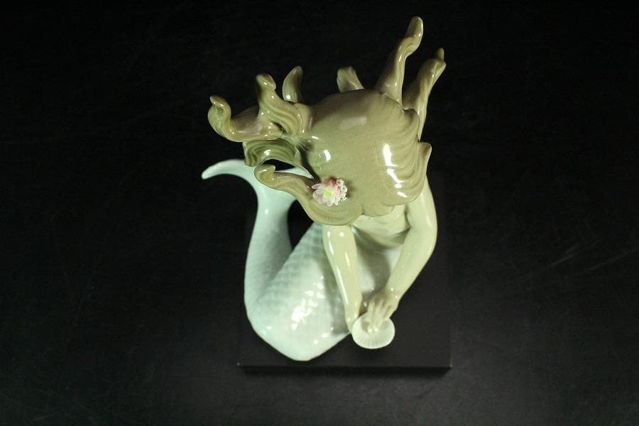 リヤドロ LLADRO 人魚 マーメイド 陶製 置物 美品(K-XA953)