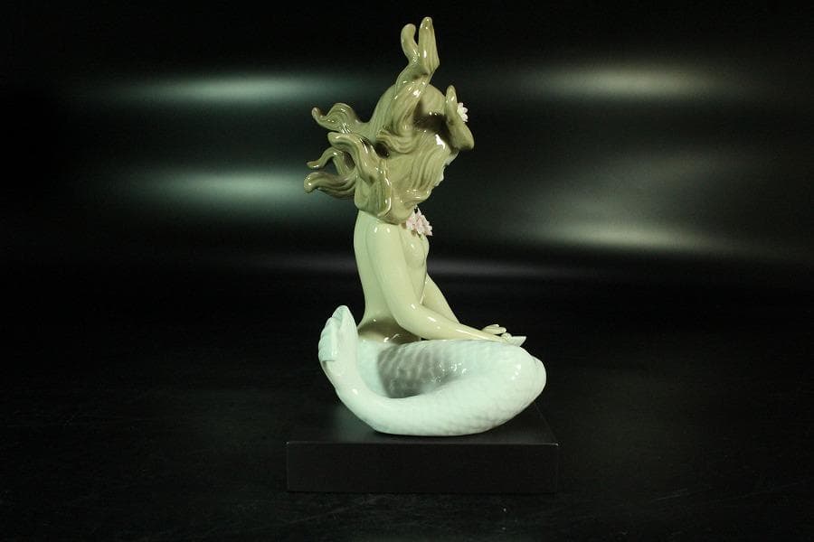 リヤドロ LLADRO 人魚 マーメイド 陶製 置物 美品(K-XA953)