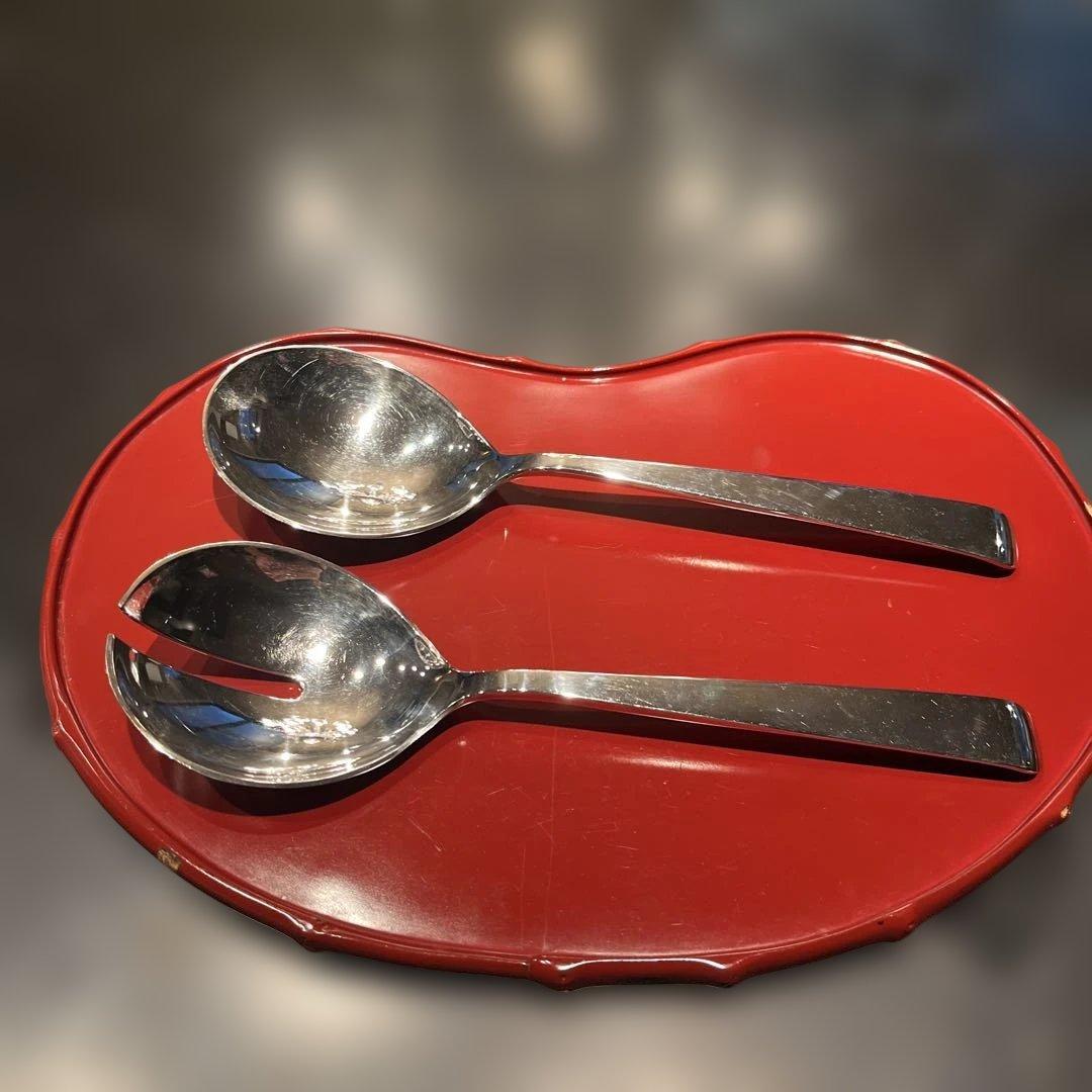 R&B 純銀　サラダとりわけスプーンとフォーク