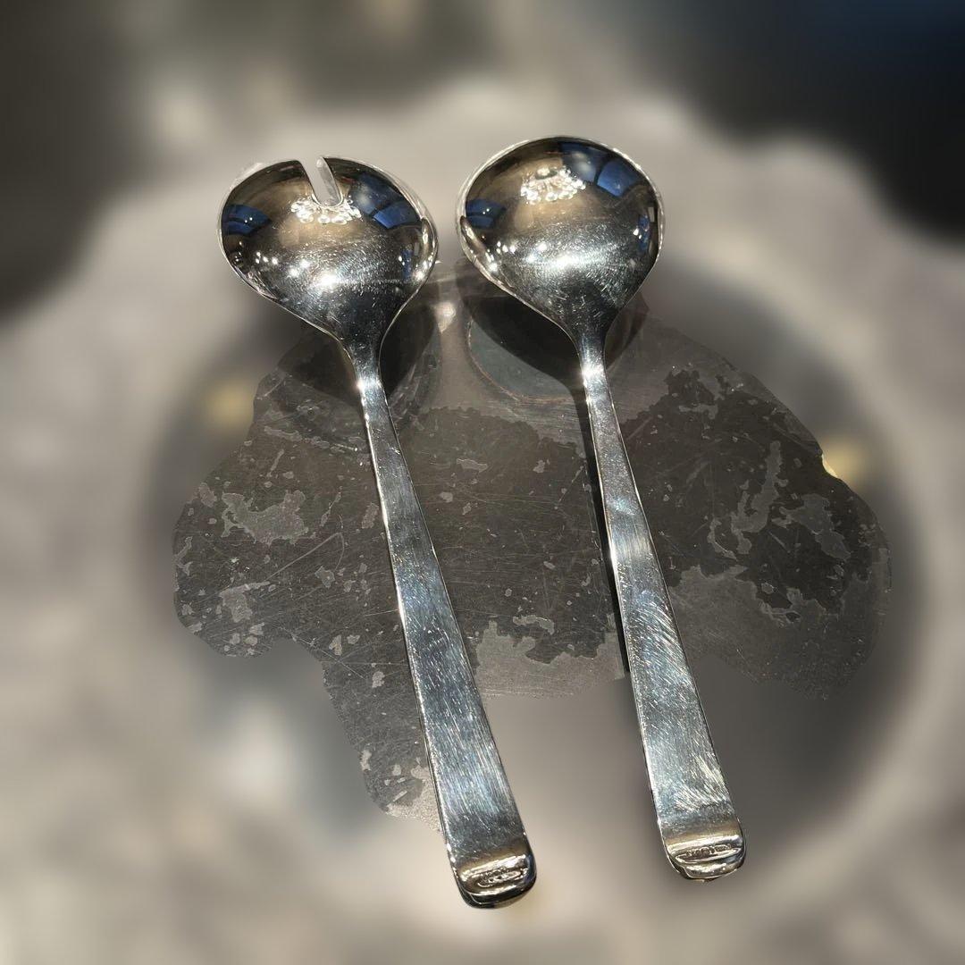 R&B 純銀　サラダとりわけスプーンとフォーク