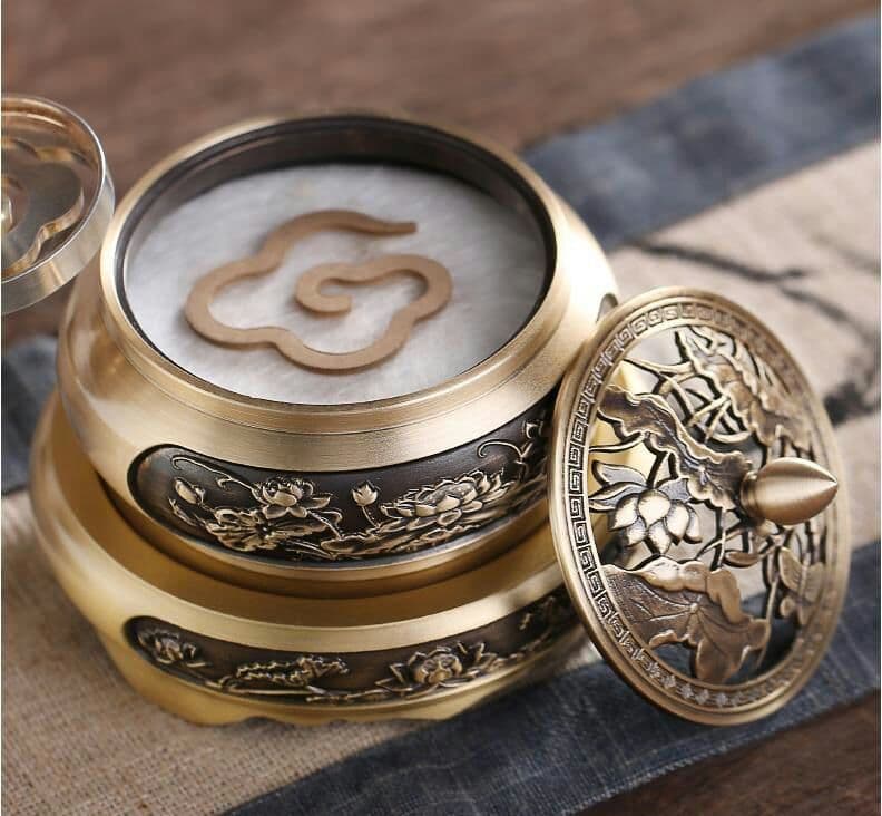 純銅香炉白檀香炉は、仏に供える薫香沈香安神の家庭用渦巻き香香炉です。