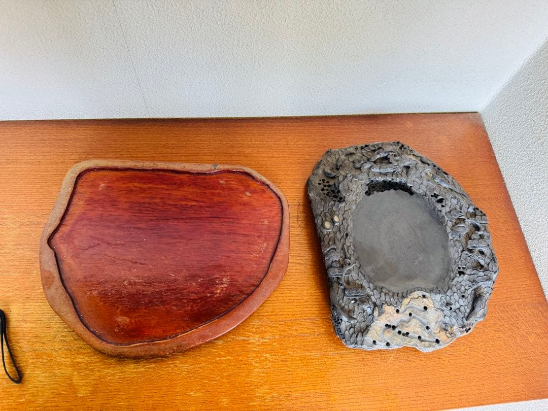 書道 硯 唐硯 大型　端渓硯 中国骨董 赤間硯 龍渓硯　骨董品　レトロ