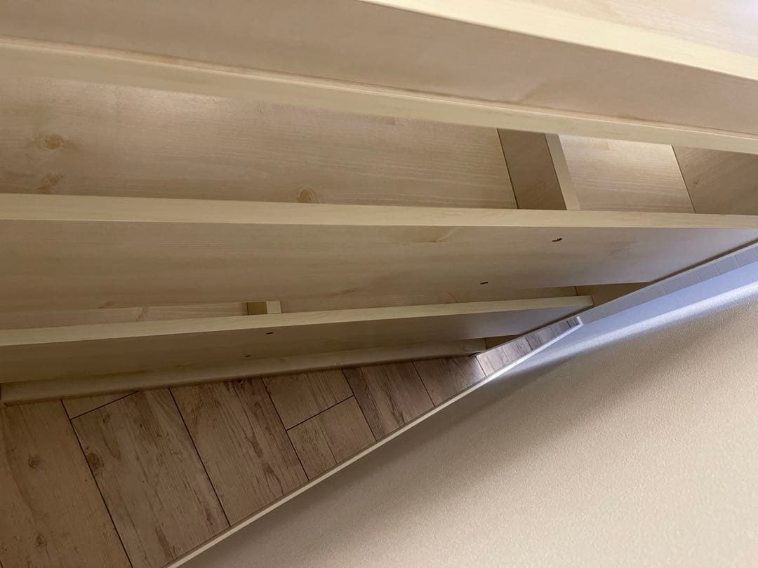 収納ラック シンプル本棚 可動棚付き 幅90cm ラック ホワイトウッド 収納棚