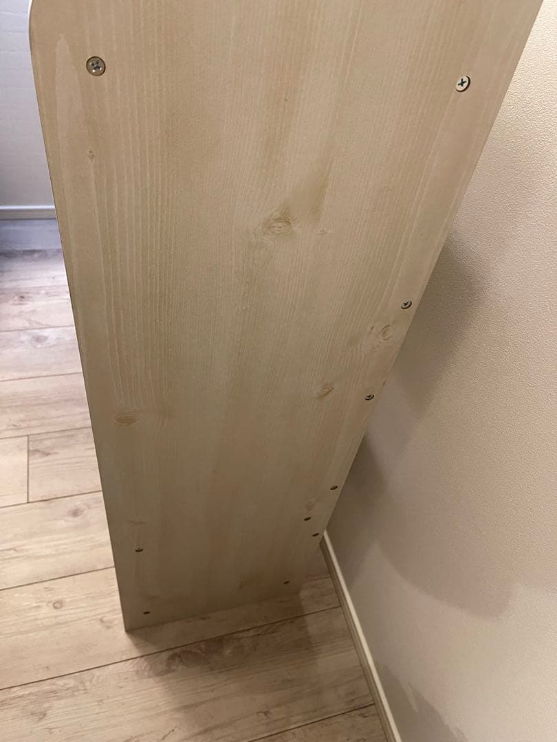 収納ラック シンプル本棚 可動棚付き 幅90cm ラック ホワイトウッド 収納棚