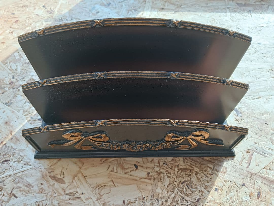 フランスヴィンテージ アールデコ ホルダー リボン レター アンティーク