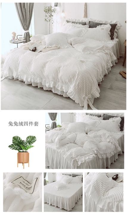 布団カバー シングル3点セット 暖かい 秋冬 ダブル4点セット モコモコ