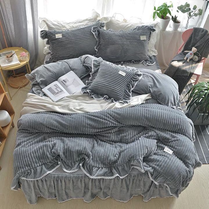 布団カバー シングル3点セット 暖かい 秋冬 ダブル4点セット モコモコ