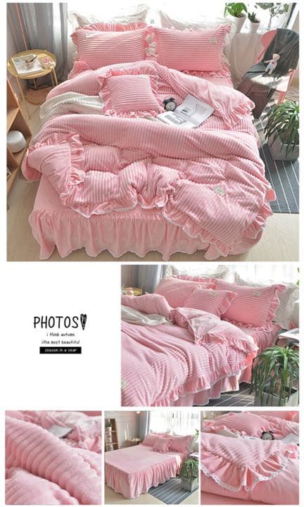 布団カバー シングル3点セット 暖かい 秋冬 ダブル4点セット モコモコ