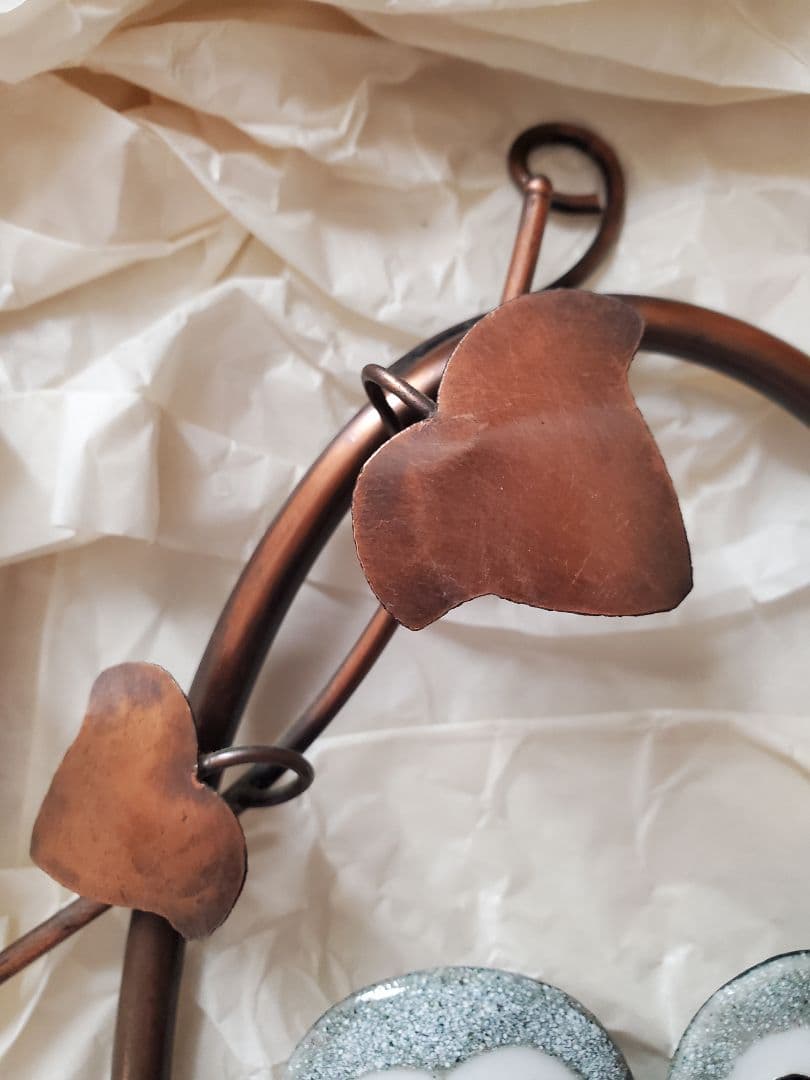 フクロウの壁掛けオルゴール　北一硝子