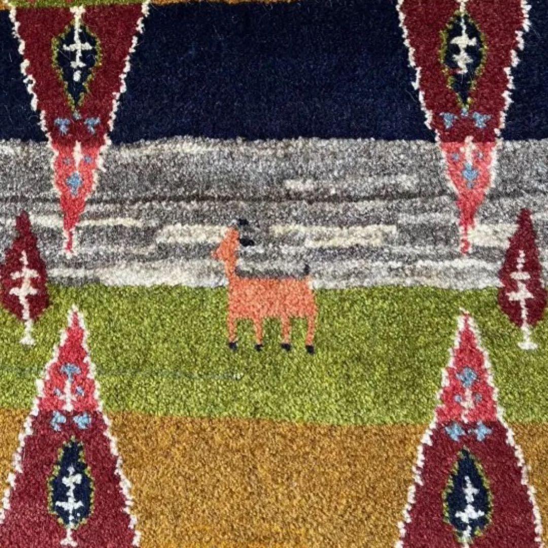 ギャッベ 玄関マット 本物 ペルシャ手織り アマレ ブランド サイズ 61