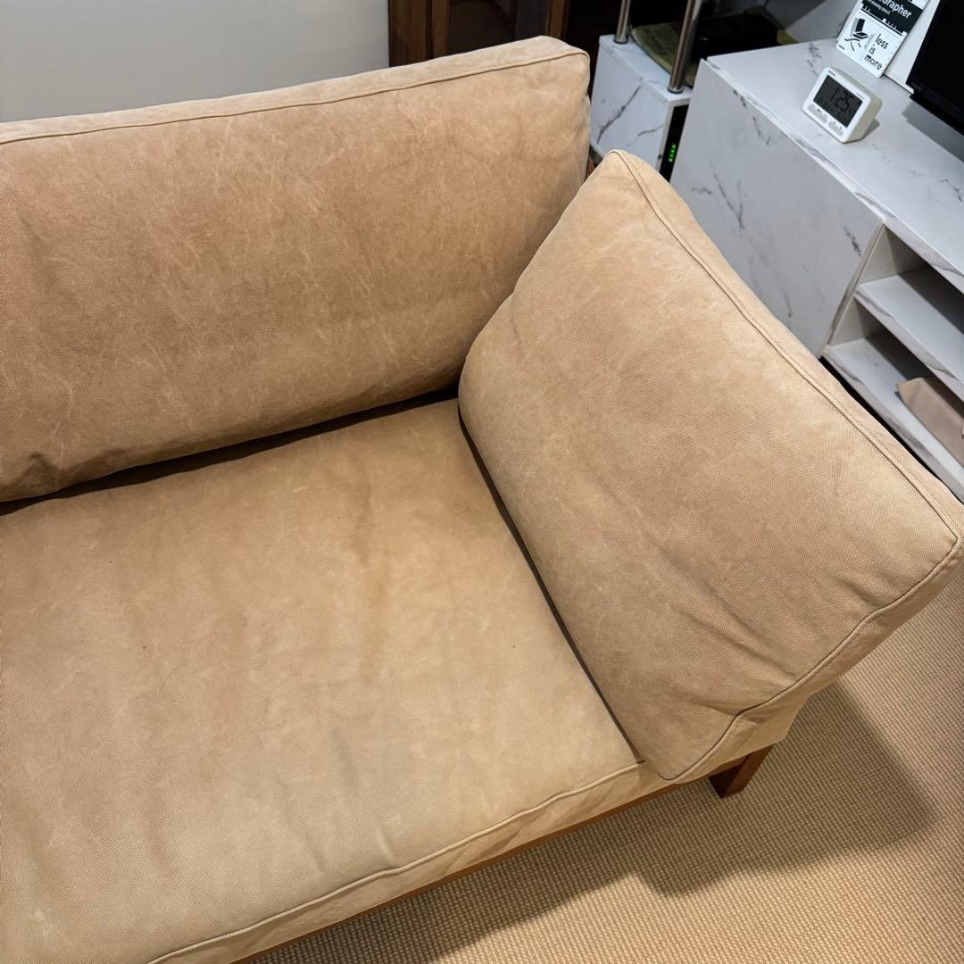 shika様専用】広松木工 リポーゾソファ／ベージュ2人掛けソファ - メルカリ