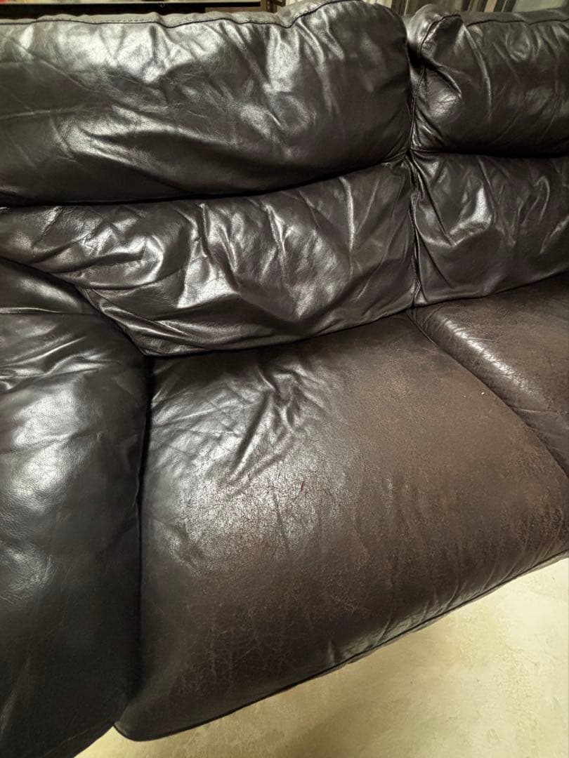 高級ソファ 本革 大塚家具 茶色 レザーワールド　3人サイズ