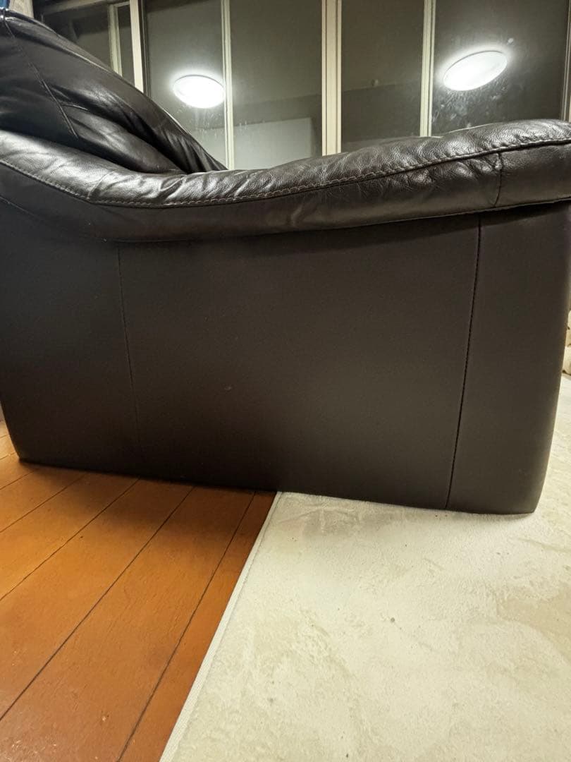 高級ソファ 本革 大塚家具 茶色 レザーワールド　3人サイズ