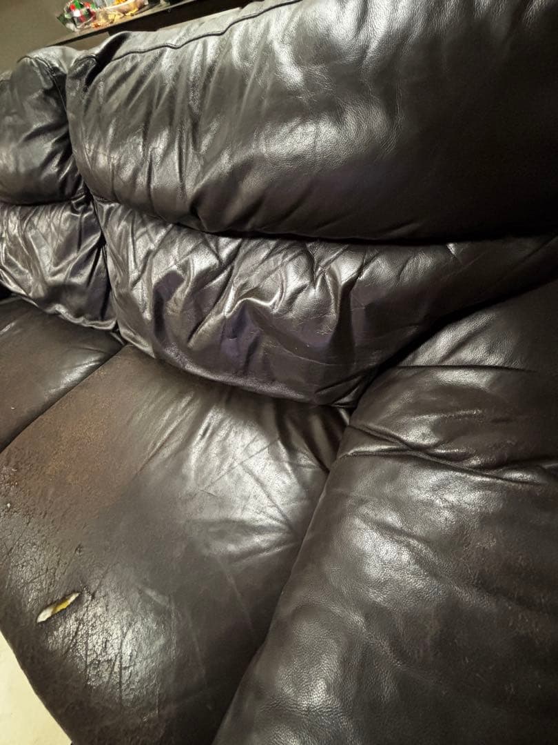 高級ソファ 本革 大塚家具 茶色 レザーワールド　3人サイズ