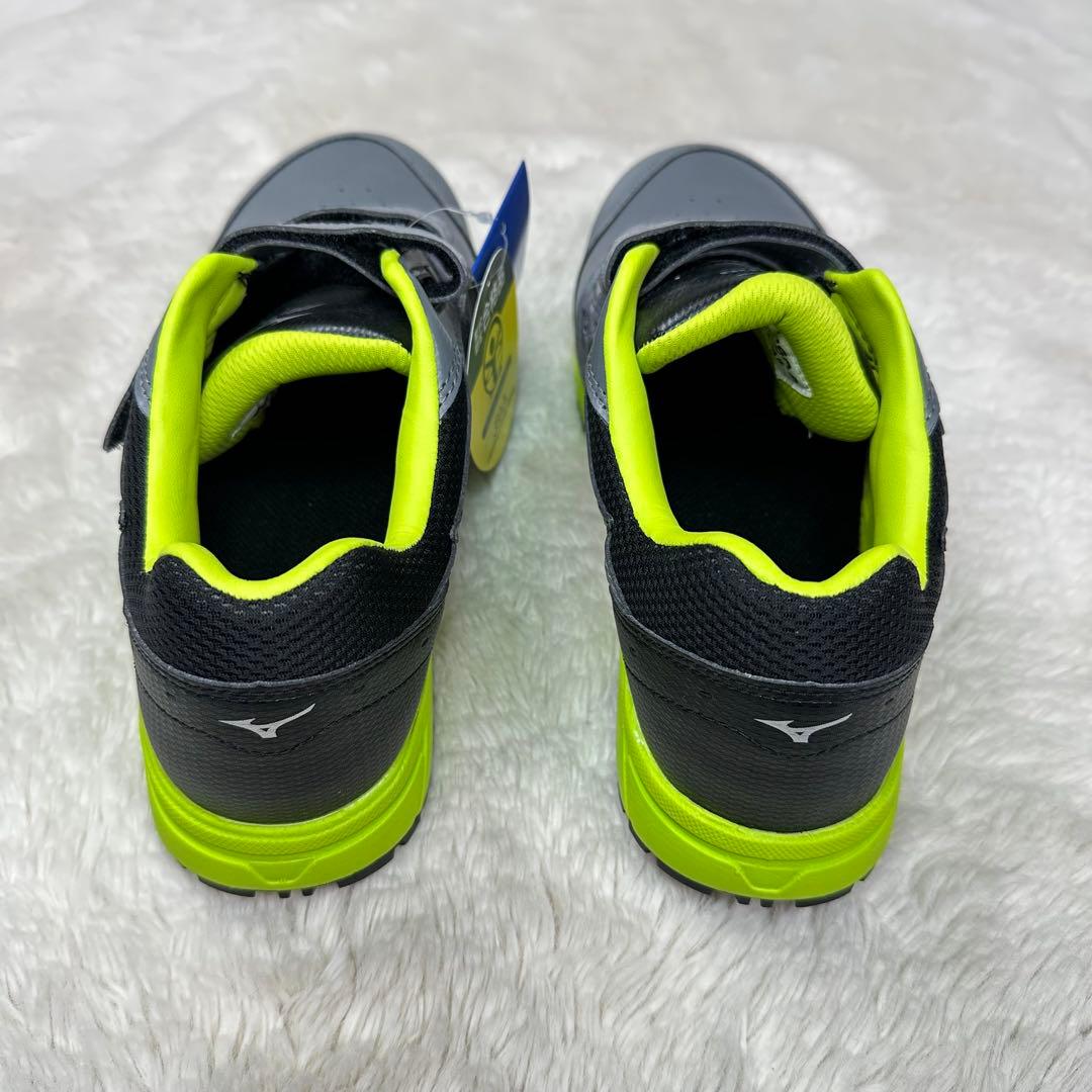 ✨美品✨新品ミズノ安全靴26.5cm 軽量グレー×黄JSAA A種マジックテープ