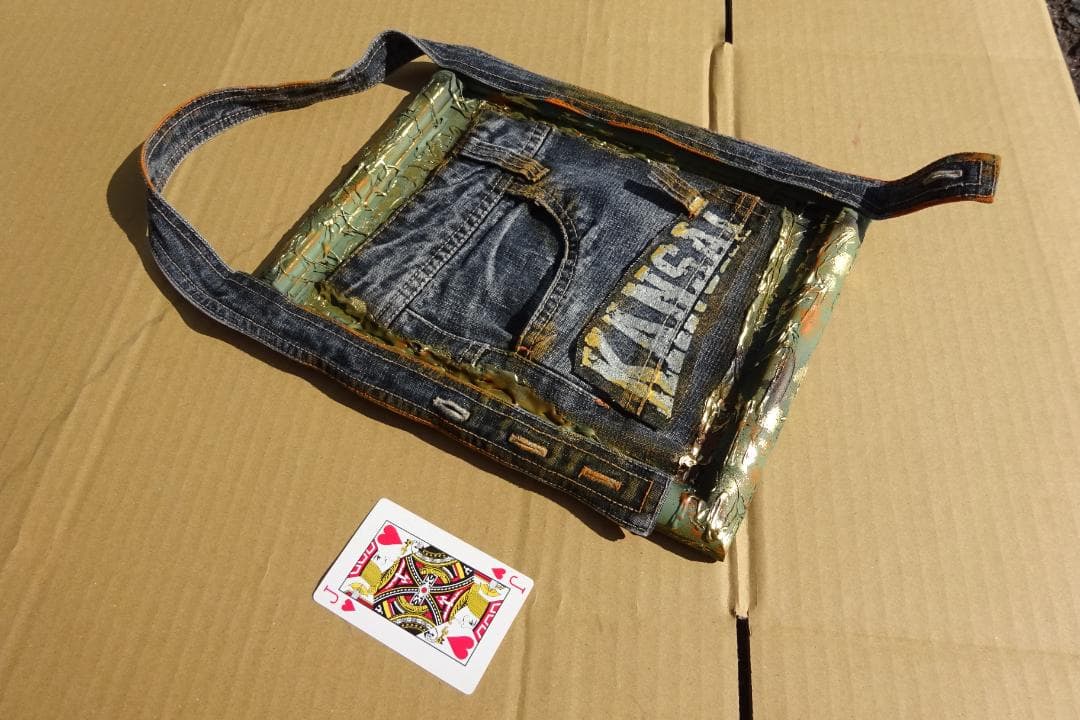 デニム フォトフレーム 写真立て インテリア雑貨 小物入れ ポケット 壁掛け