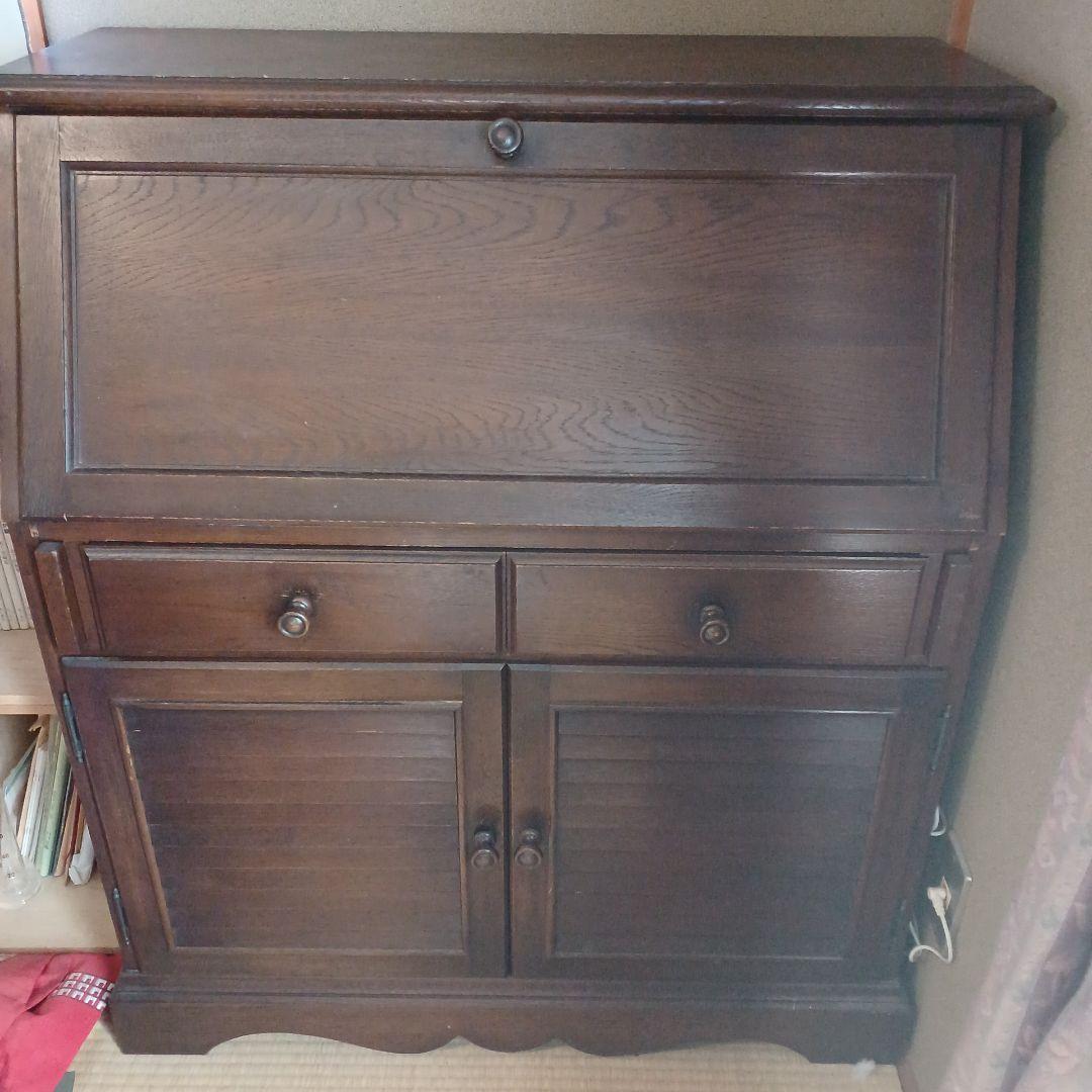 ダークブラウン木製キャビネット - メルカリ