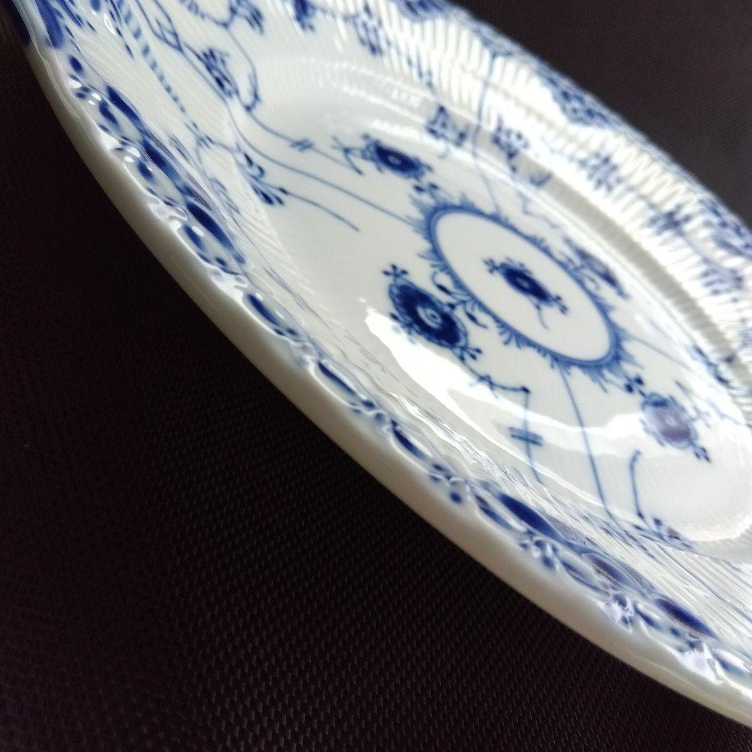 ロイヤルコペンハーゲン B＆Bプレート 大皿 ブルーフルーテッド　ハーフレース