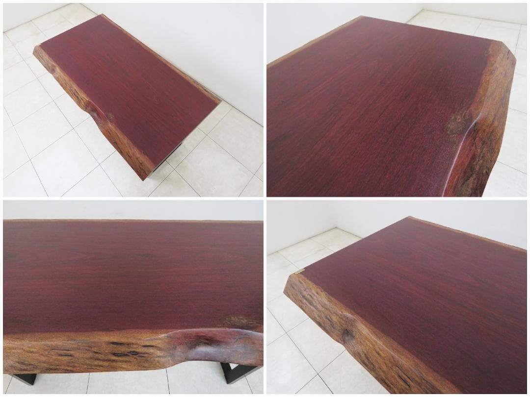 ノアシド様 アトリエ木馬 パープルハート 無垢材 一枚板 テーブル ダイニング