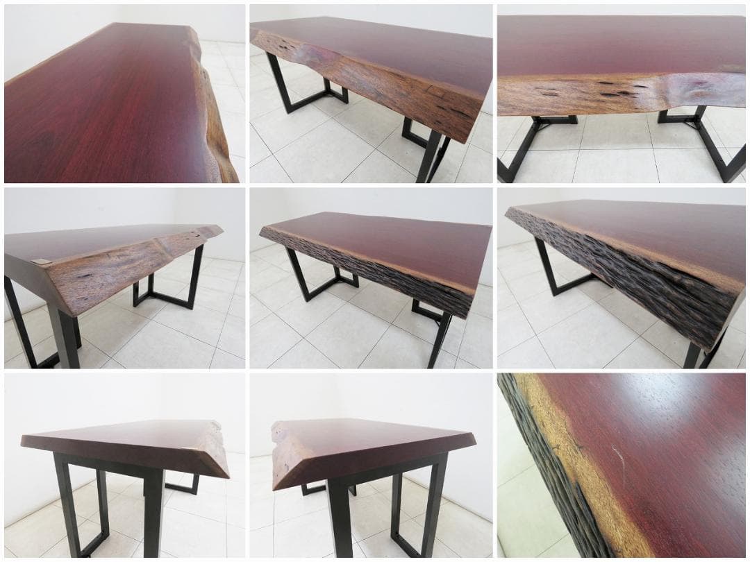 ノアシド様 アトリエ木馬 パープルハート 無垢材 一枚板 テーブル ダイニング