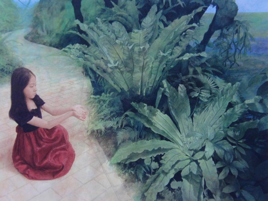 内藤定壽、【光の滴】、「希少な画集より、状態良好、新品高級額装付