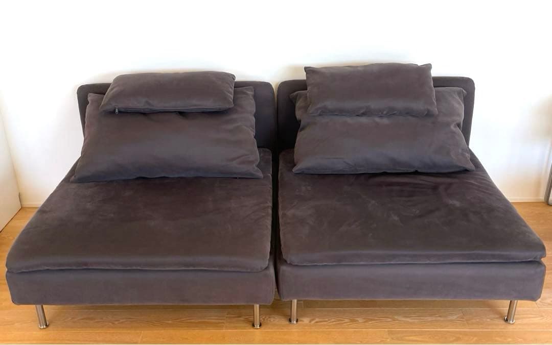 【引取限定】IKEA ソファ　ソーデルハムン　１人掛け×２つセット　ダークグレー