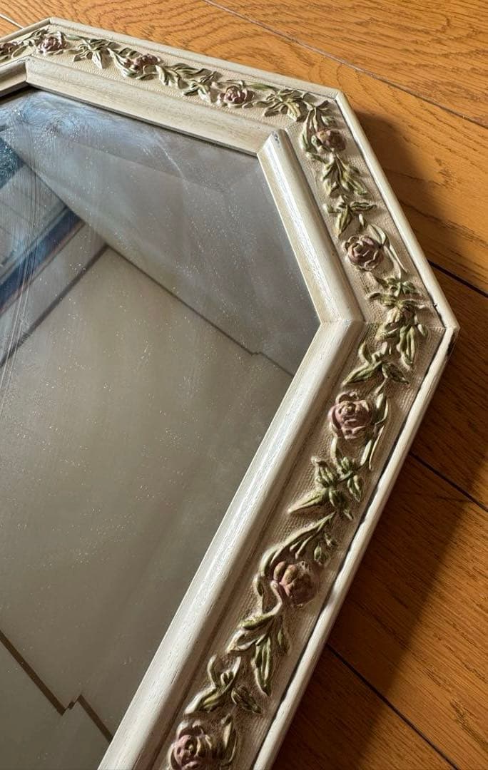 イタリア製　ウォールミラー　姿見　鏡　アンティーク　壁掛け