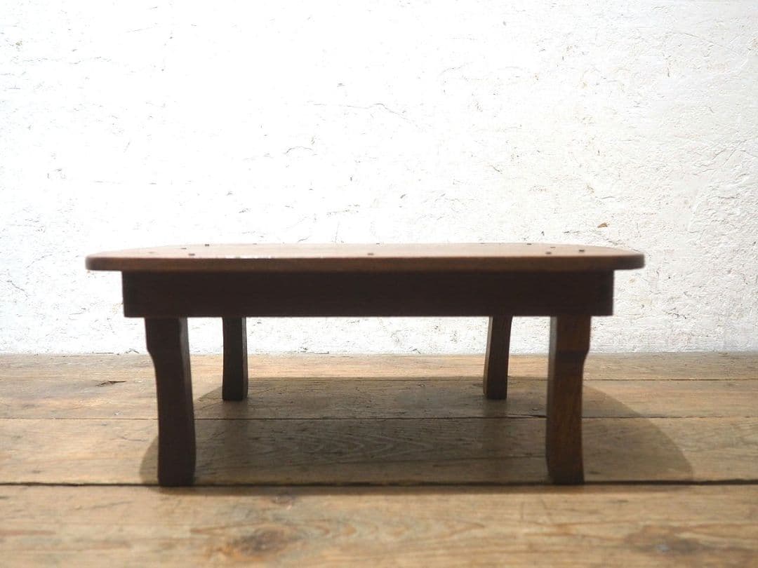 1312 折りたたみ式　小ぶりな角ちゃぶ台　座卓　ローテーブル　古家具　レトロ