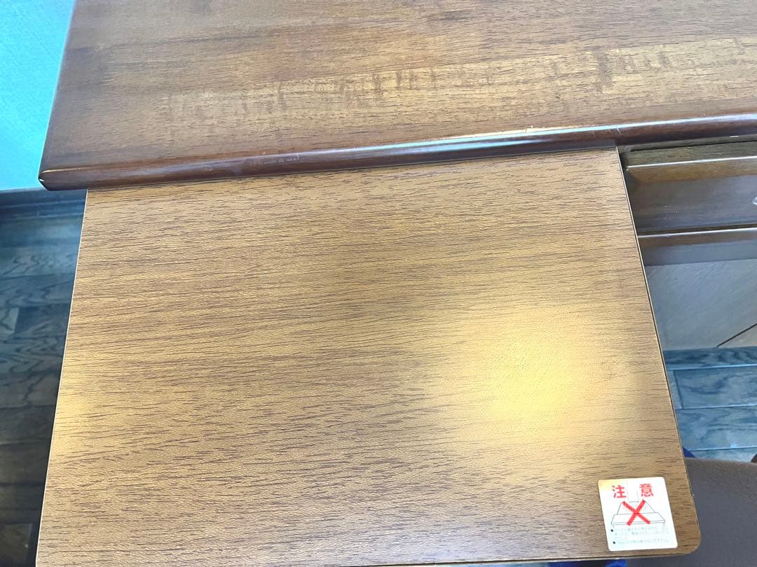 【匿名配送】木製キッチンカウンター 引き出し・スライド・コンセント・キャスター付