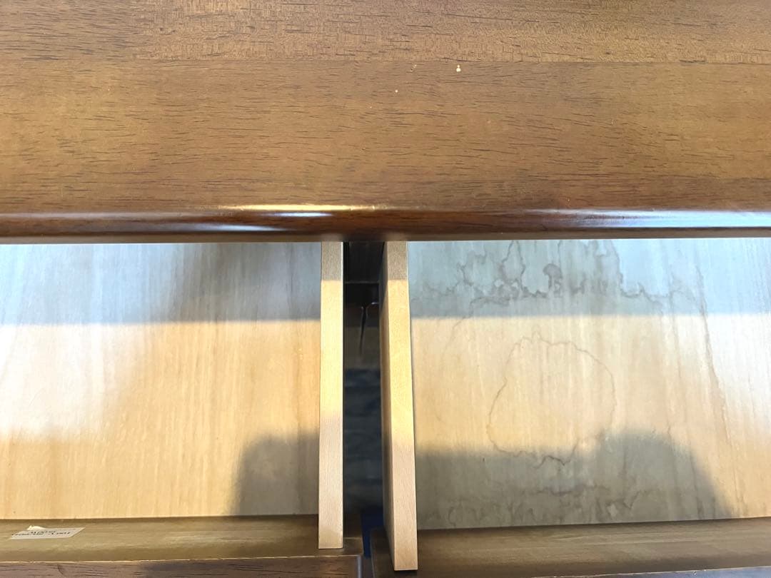 【匿名配送】木製キッチンカウンター 引き出し・スライド・コンセント・キャスター付