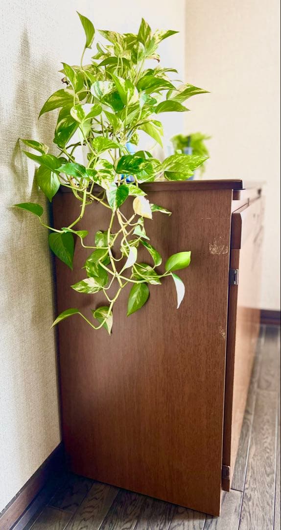 【匿名配送】木製キッチンカウンター 引き出し・スライド・コンセント・キャスター付