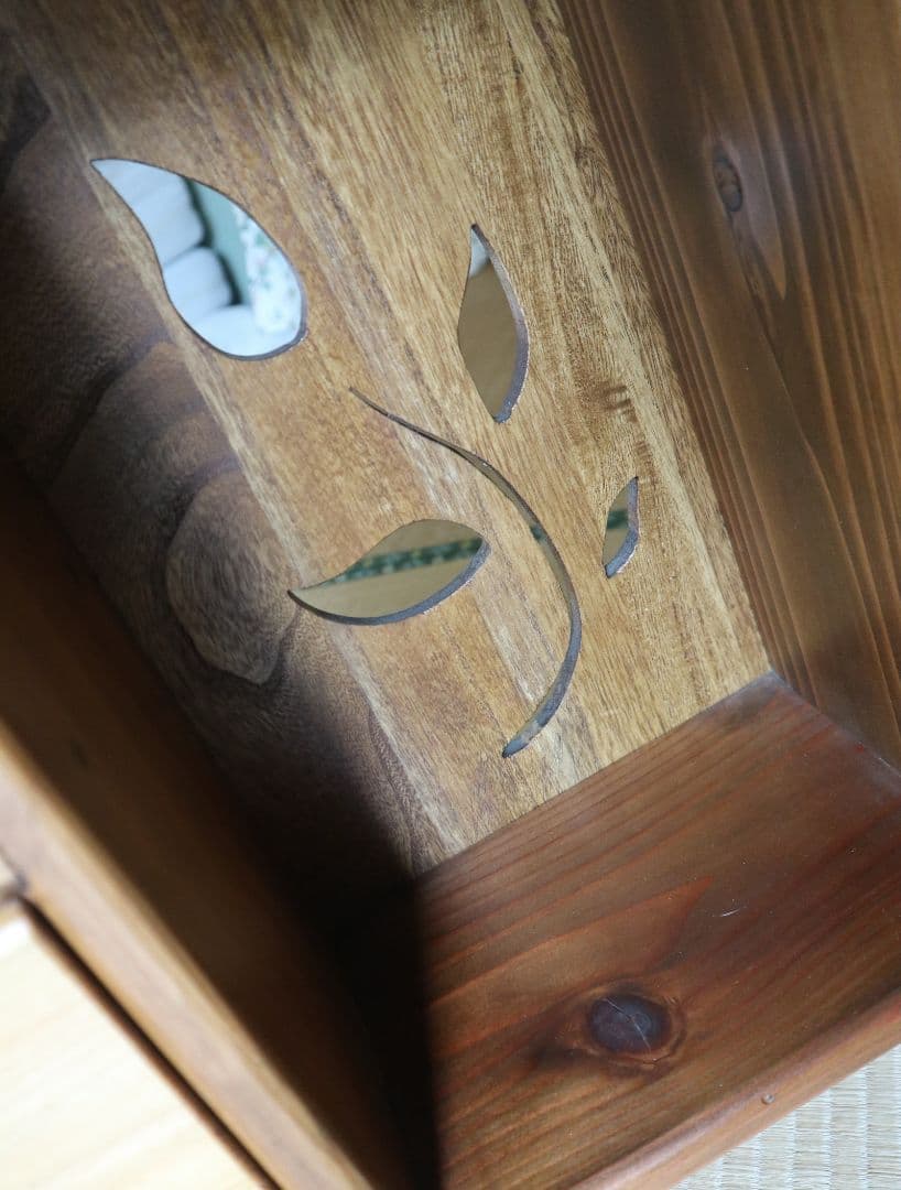 吉野杉のさくらの飾り棚　手作り　奈良